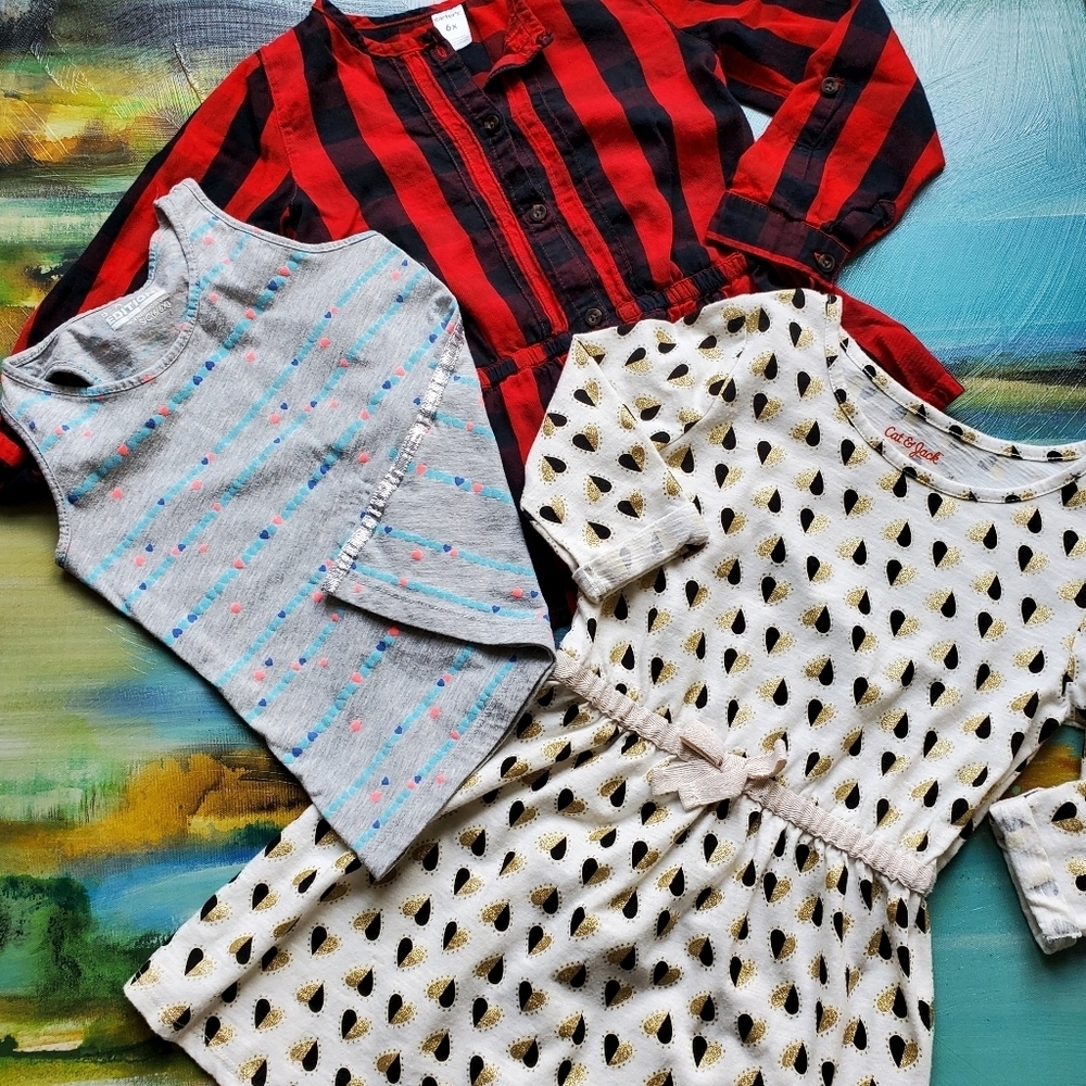 Lot of Girls Casual Shirt, Tank, & Dress Various Brands